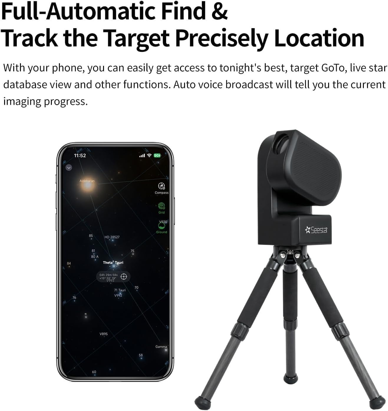 Black  Seestar S50 Smart Digital Telescope All-in-One Autofocus