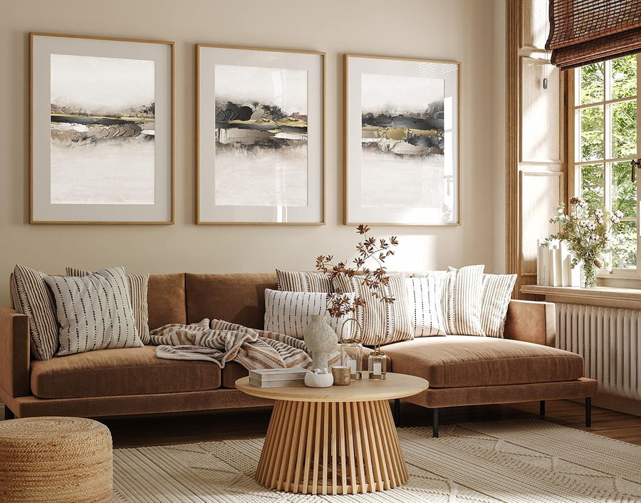 Set of 3 Large A1 Abstract Wall Art Prints 84x59cm Modern