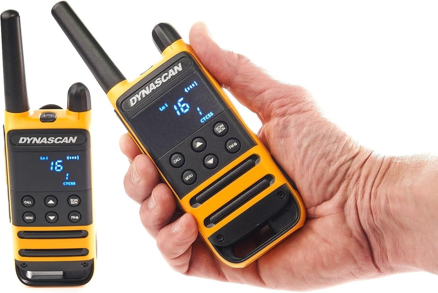 PMR446 Walkie Talkies 2 Pack 16 Channel IP54 Portable Radio Set