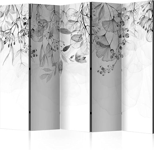 Luxury Acoustic Room Divider 225x172cm Leaf Print Folding Screen Soundproof Pane