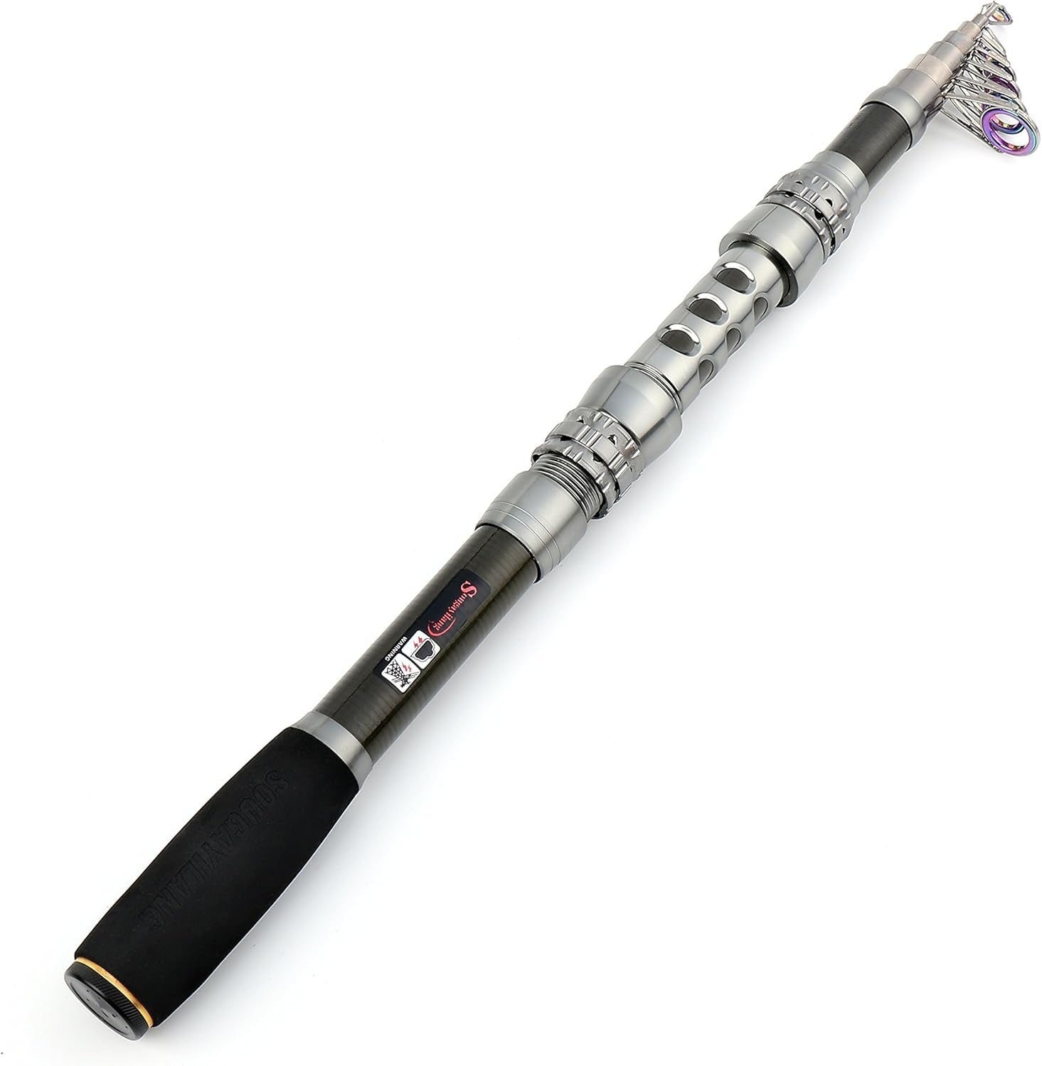 Telescopic Fishing Rod & Spinning Reel Combo Travel Kit Saltwater Freshwater