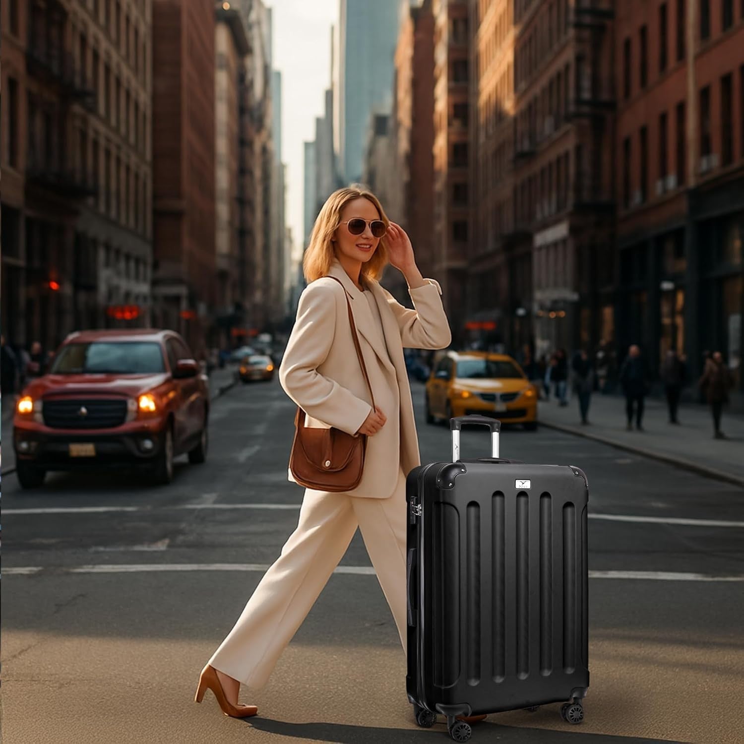 28” Large Hard Shell Suitcase Lightweight ABS 4 Wheel Travel Case TSA