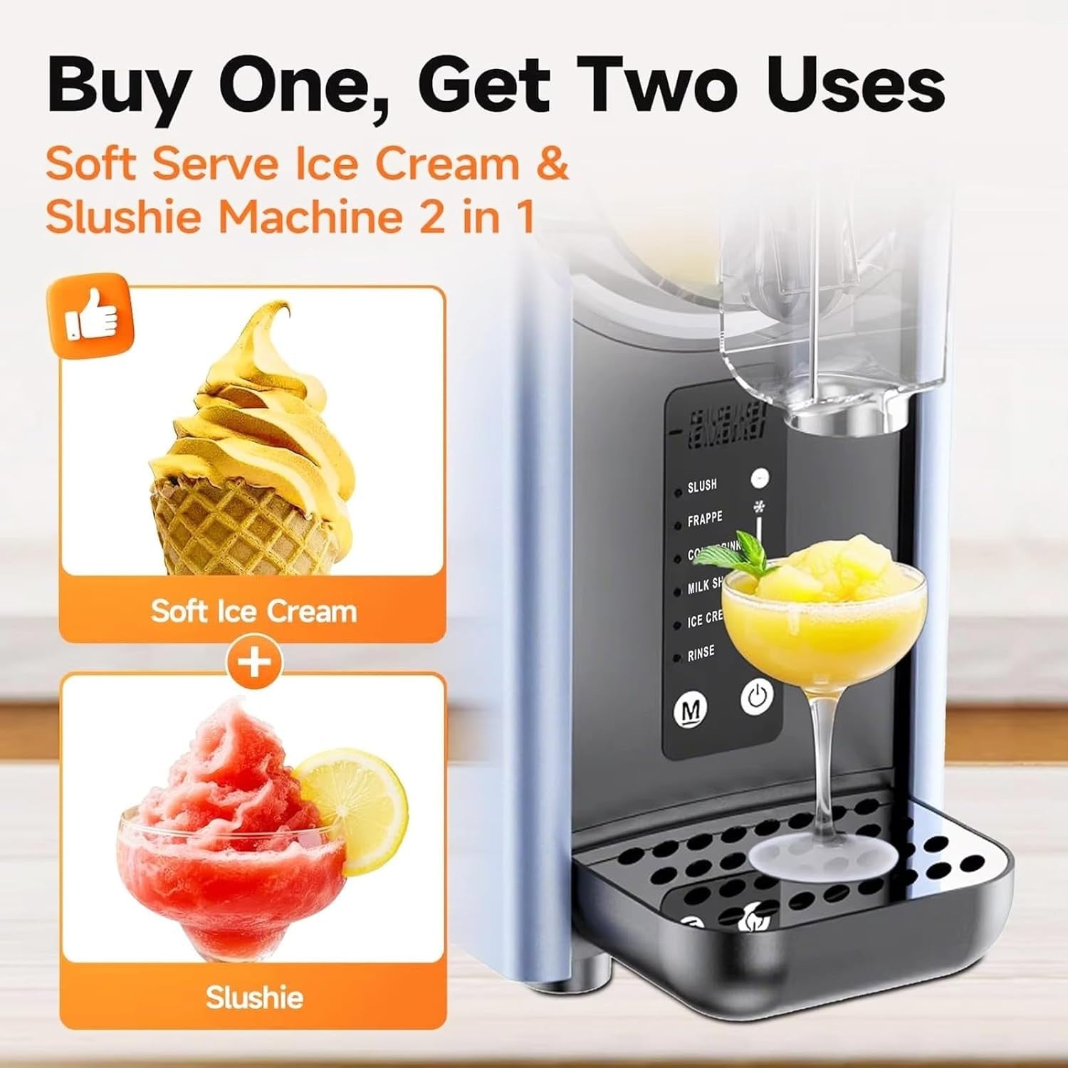 2L Slush Machine No Ice Self Cleaning Frozen Drink Maker 5 Presets