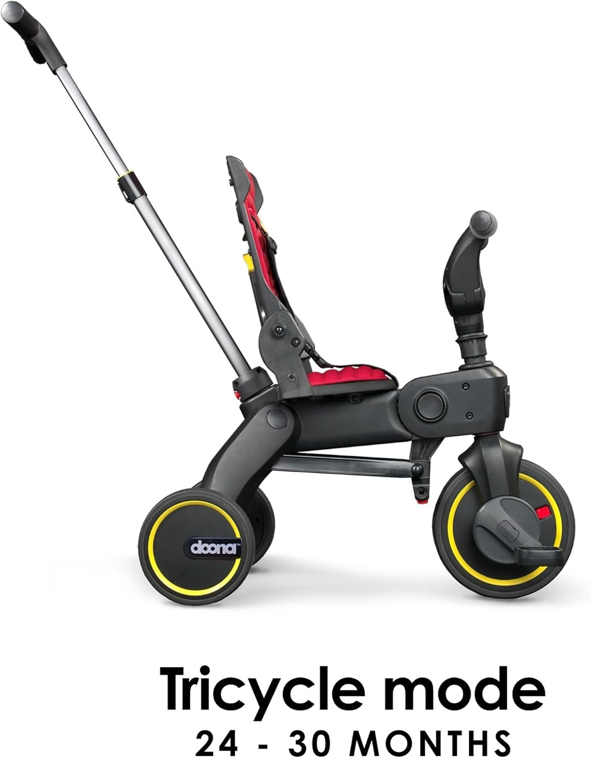 Premium Foldable Toddler Trike 4 in 1 Parent Handle Bike Red 10M-3Y