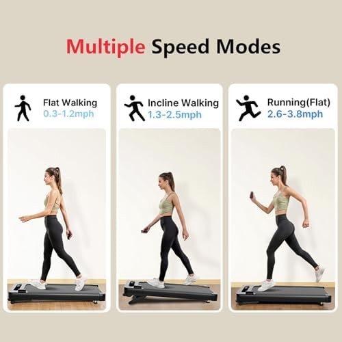 10% Auto Incline Walking Pad 2.5HP Under Desk Treadmill Quiet Smart App Scenic