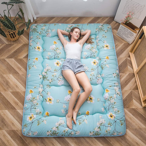 King Size Foldable Tatami Floor Futon Mattress - Thick Memory Foam Pad