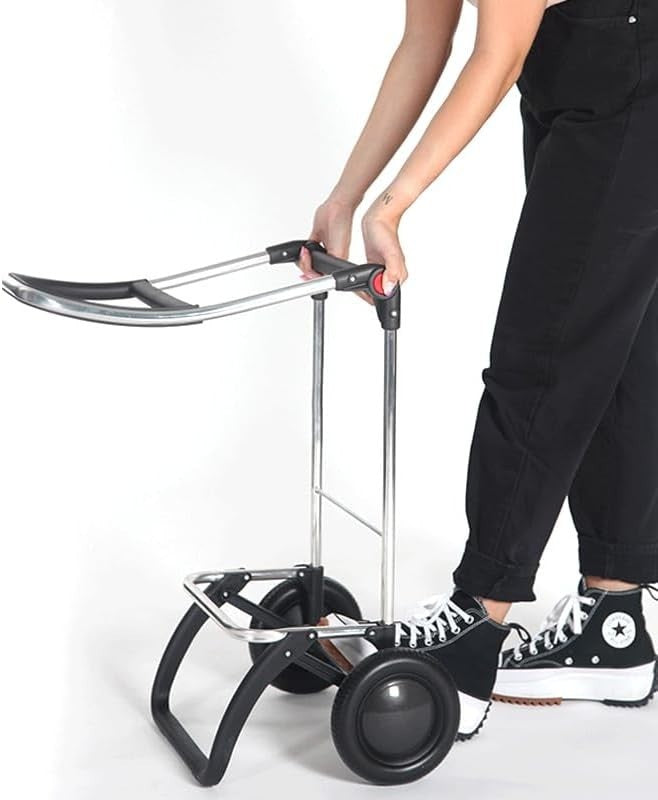 Foldable 2-Wheel Aluminium Shopping Trolley | Large Capacity Cart