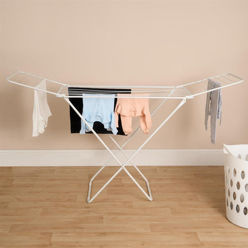 Clothes Airer Dryer 18m Folding Winged Rack Stainless Steel Space Saving Indoor