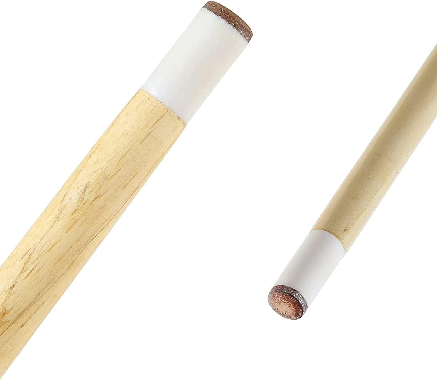 2x 36in Kids Pool Cue Sticks 13mm Tip One Piece Ash Wood