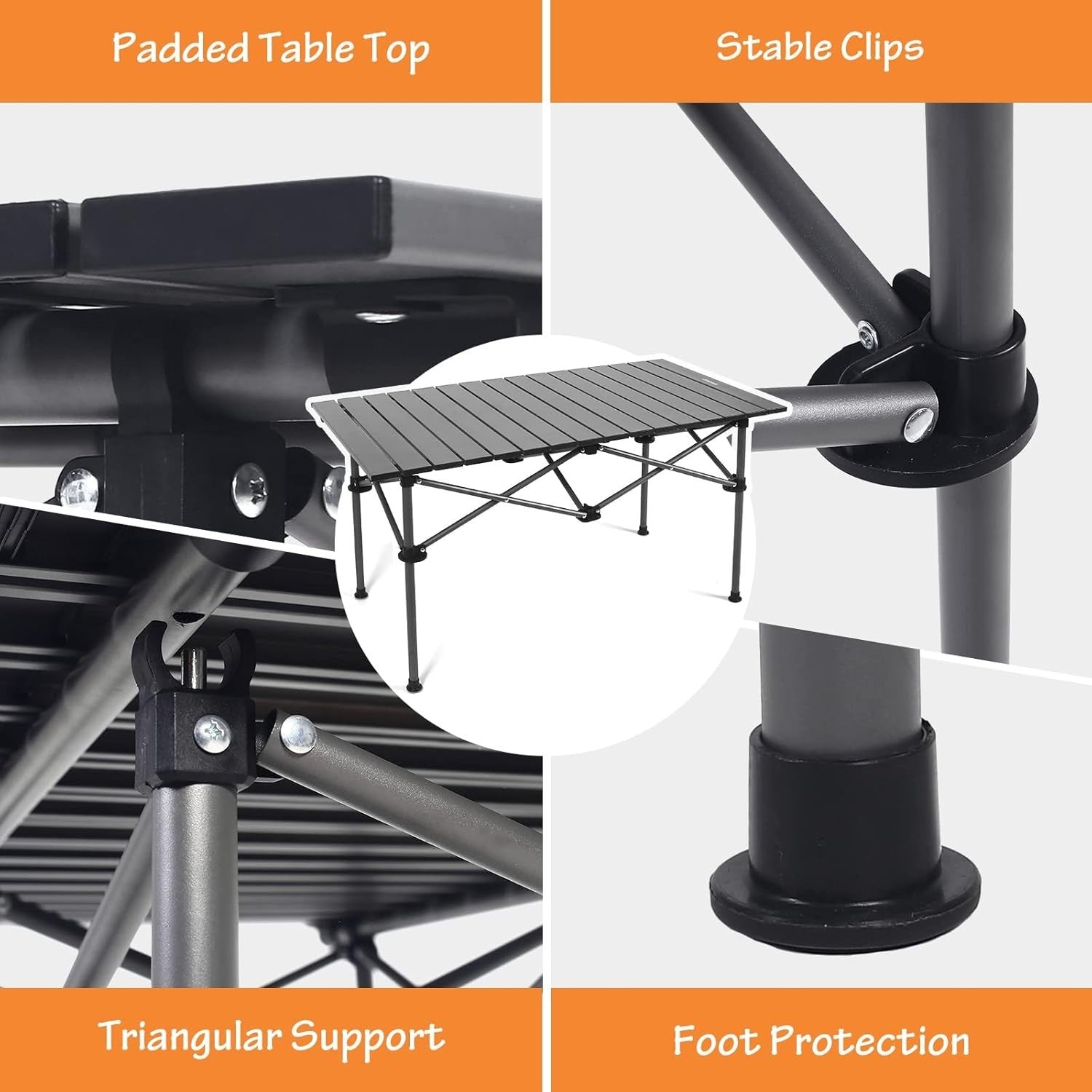 Foldable Camping Table Set with 4 Chairs Portable Outdoor Picnic BBQ Garden