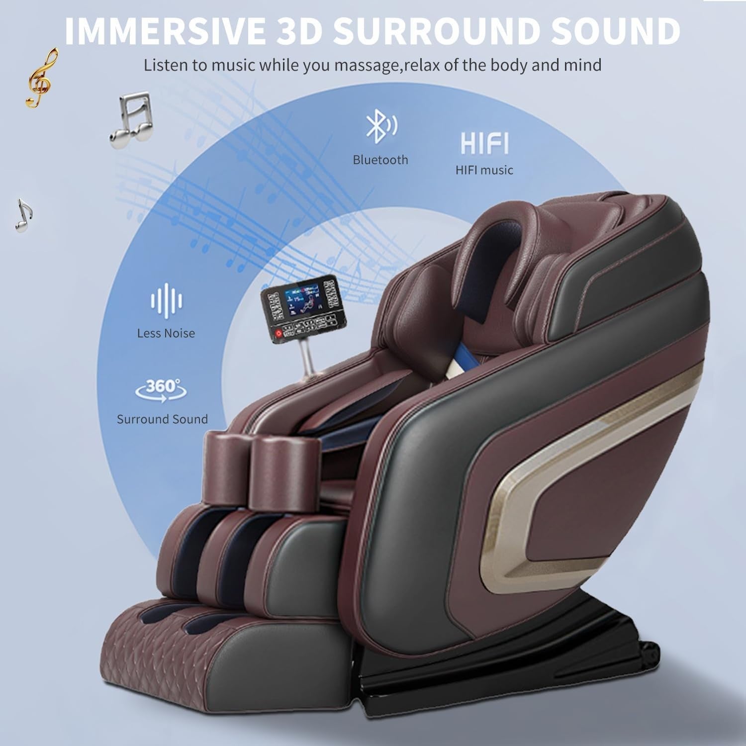 Full Body Zero Gravity Massage Chair with Heat, Airbags, Foot & Calf Rollers