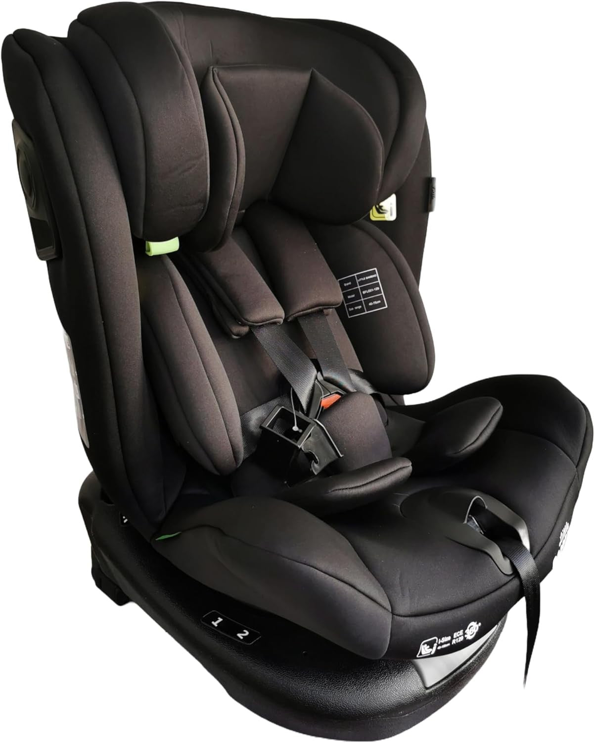 360° Rotating i-Size Car Seat ISOFIX R129 0–36kg Birth to 12 Years Black