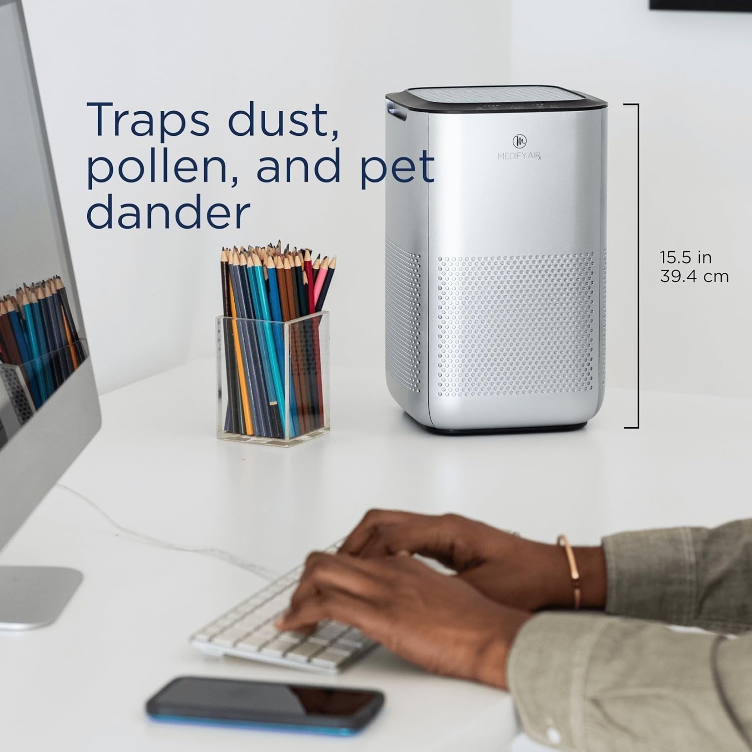 H13 HEPA Air Purifier 585ft² Ultra Quiet Smoke Odour Allergy Filter