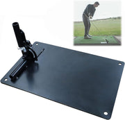 Golf Swing Trainer Plate Metal Alignment Base Practice Aid