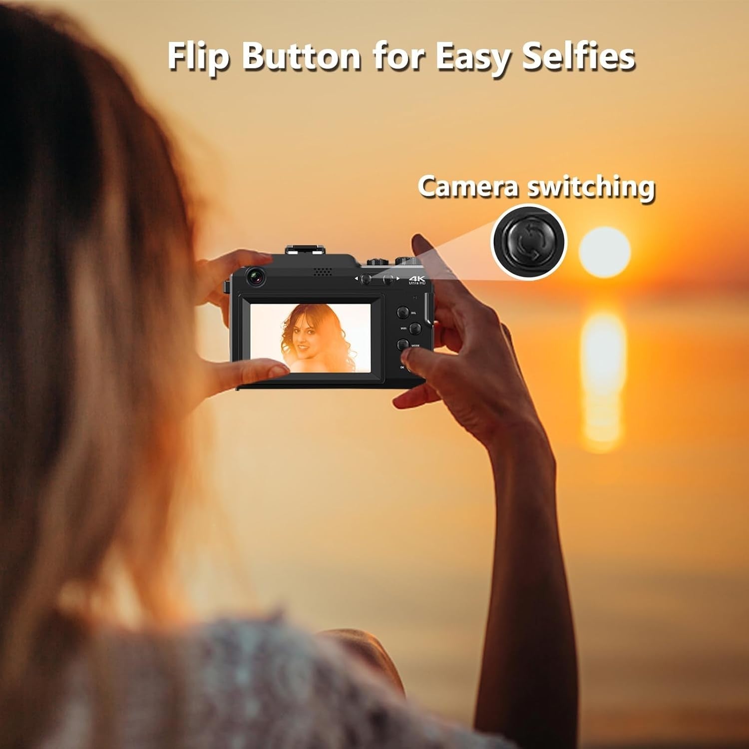 4K 56MP Digital Camera WiFi Autofocus Vlogging Camera 18X Zoom Kit