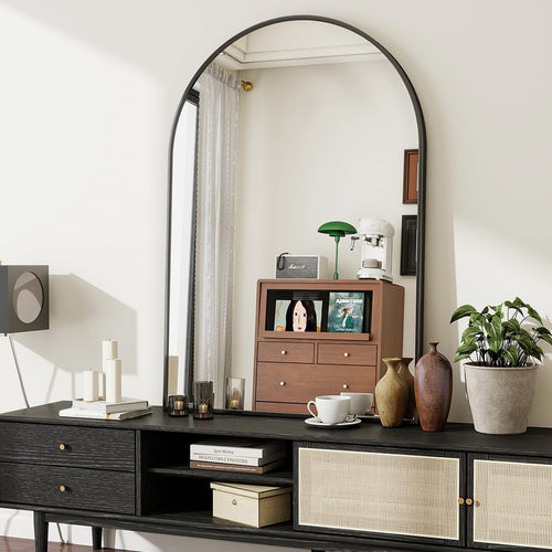 Arch Wall Mirror 100x75cm Shatterproof Frame for Bathroom Bedroom Hallway