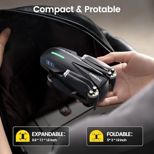 Foldable Drone with 1080P HD Camera, Brushless Motors, 32Min Flight Time, FPV