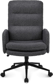 Ergonomic Desk Chair Dark Grey Cashmere High Back Swivel Office Computer Seat