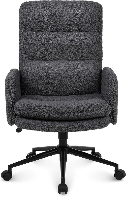 Ergonomic Desk Chair Dark Grey Cashmere High Back Swivel Office Computer Seat