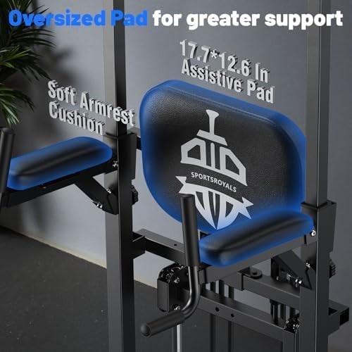 2-in-1 Assisted Pull Up Dip Station Home Gym Tower 400lbs Load Carbon Steel