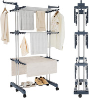 4-Tier Clothes Drying Rack, Clothes Indoor Folding 18M Drying Space Large