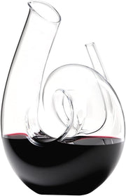 Luxury Curly Glass Wine Decanter 1.47L | Handblown Crystal Aerator Gift