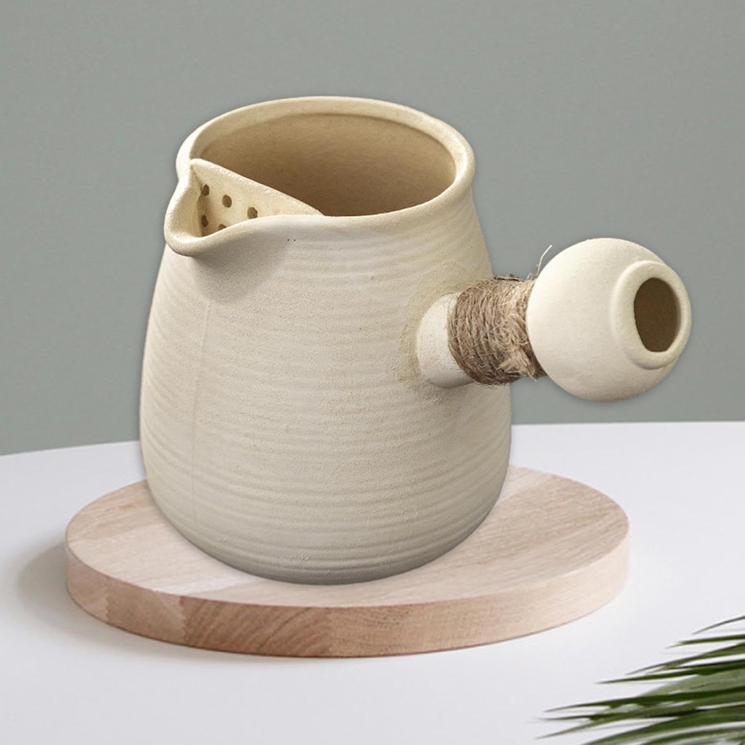 Porcelain Teapot with Side Handle Durable Tea Pot for Home Picnic