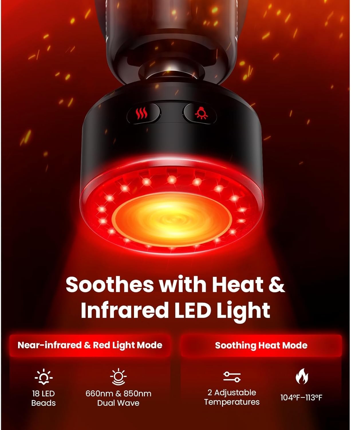 Infrared Heated Massage Gun Deep Tissue Muscle Recovery Quiet Percussion