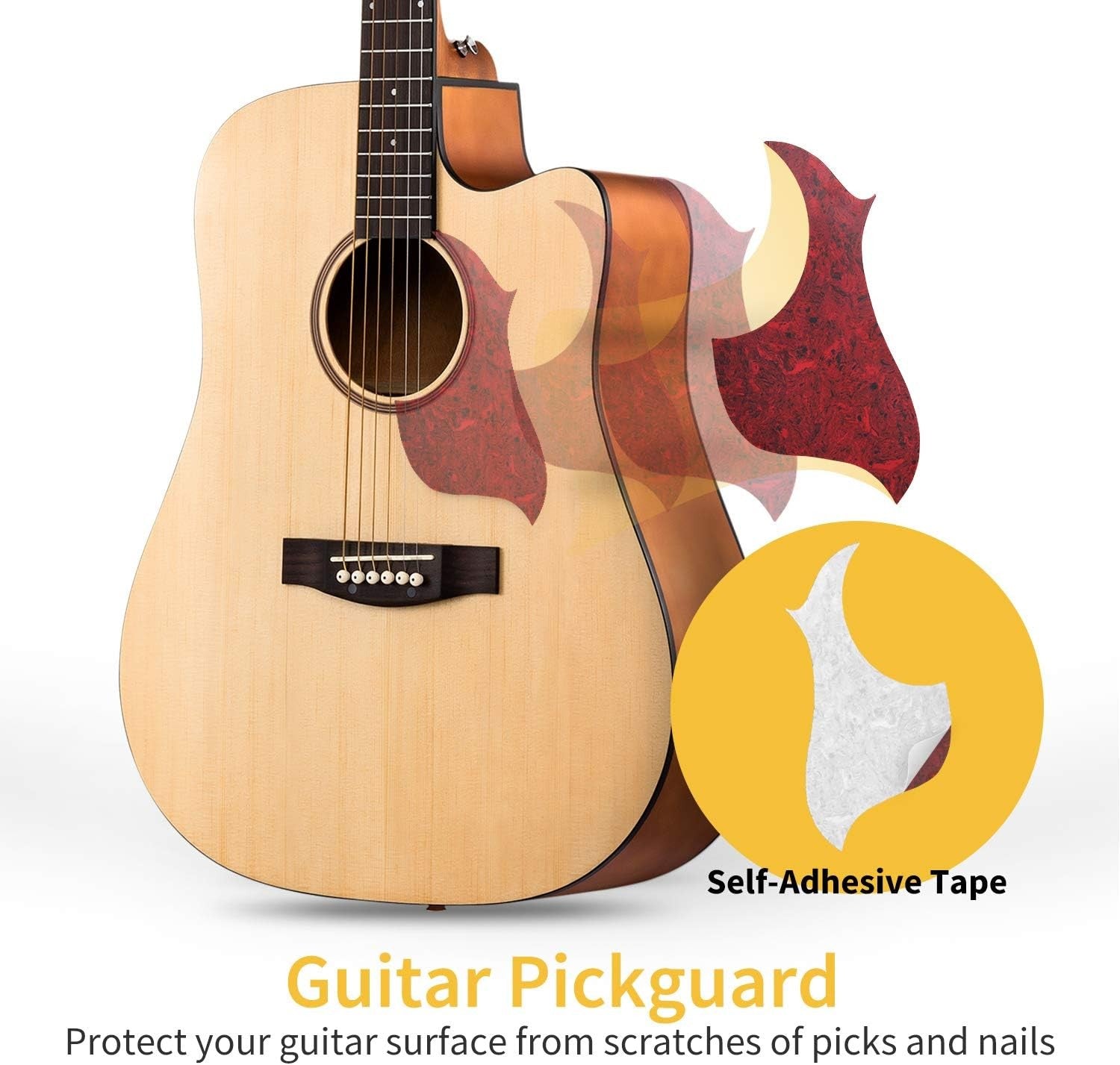 41in 4/4 Full Size Acoustic Guitar Starter Kit Cutaway w/ Bag