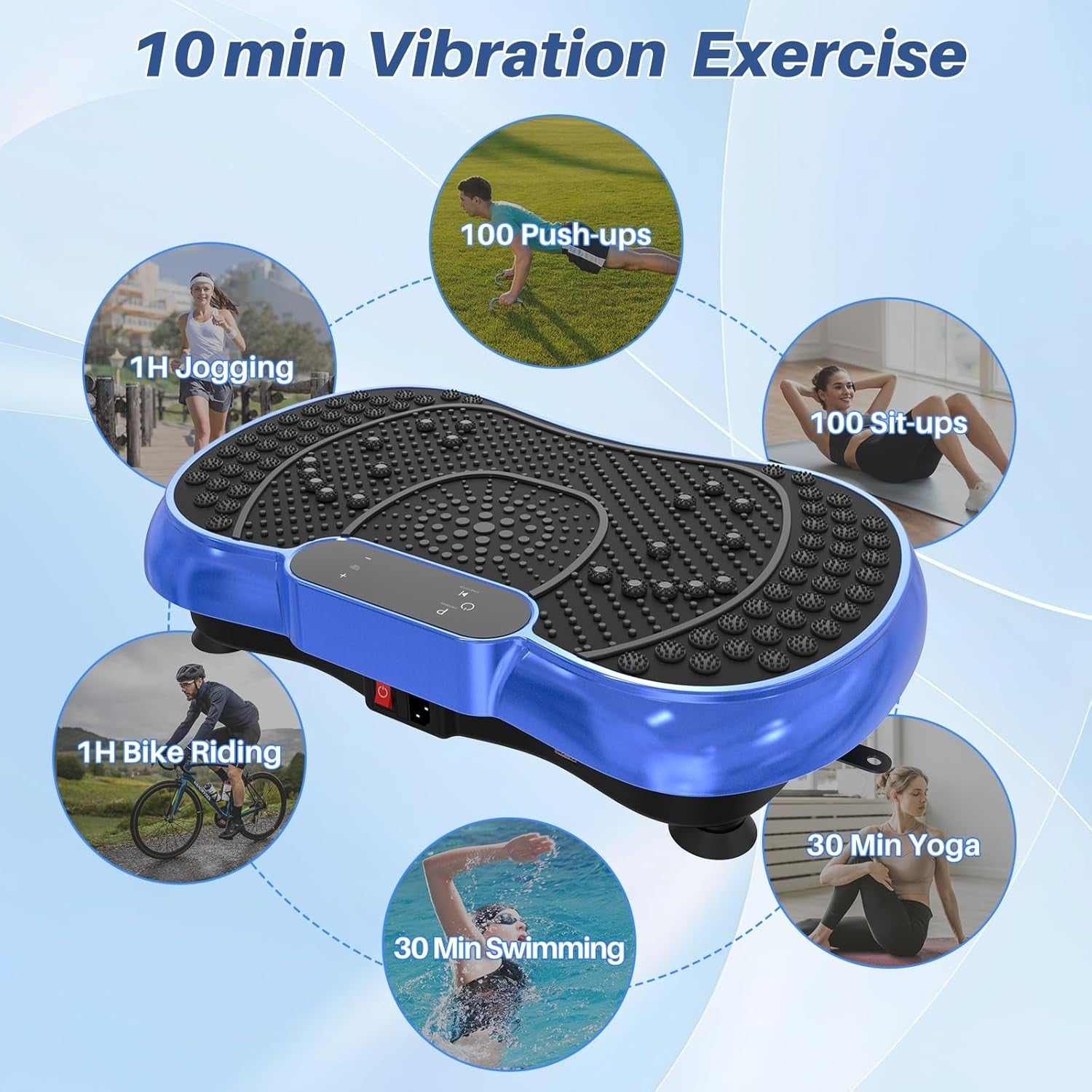 Vibration Plate Exercise Machine 99 Levels 7 Programs Lymphatic Drainage