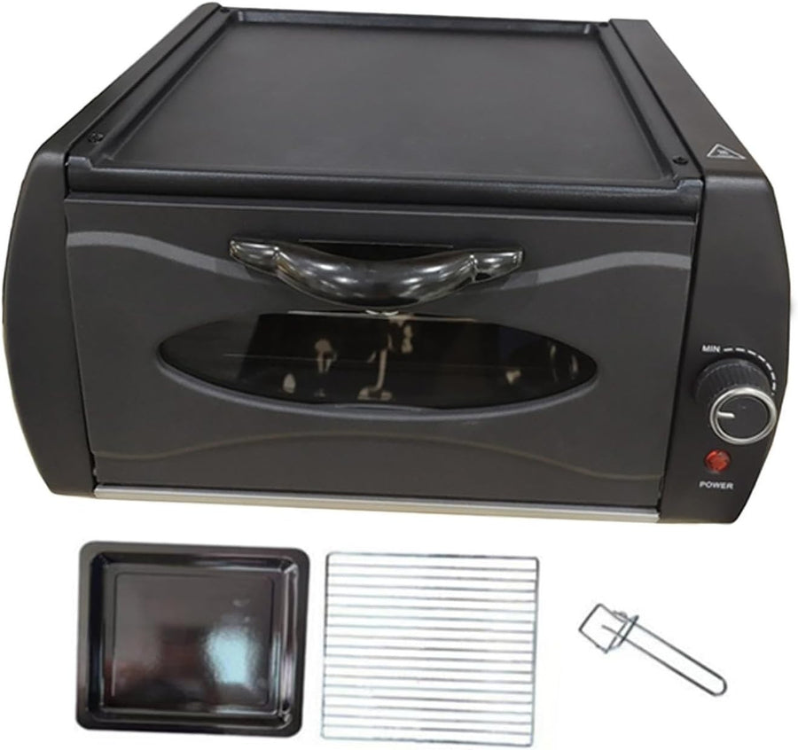 14L Electric Breakfast Maker 2100W | Toaster Oven & Non-Stick Crepe Unit