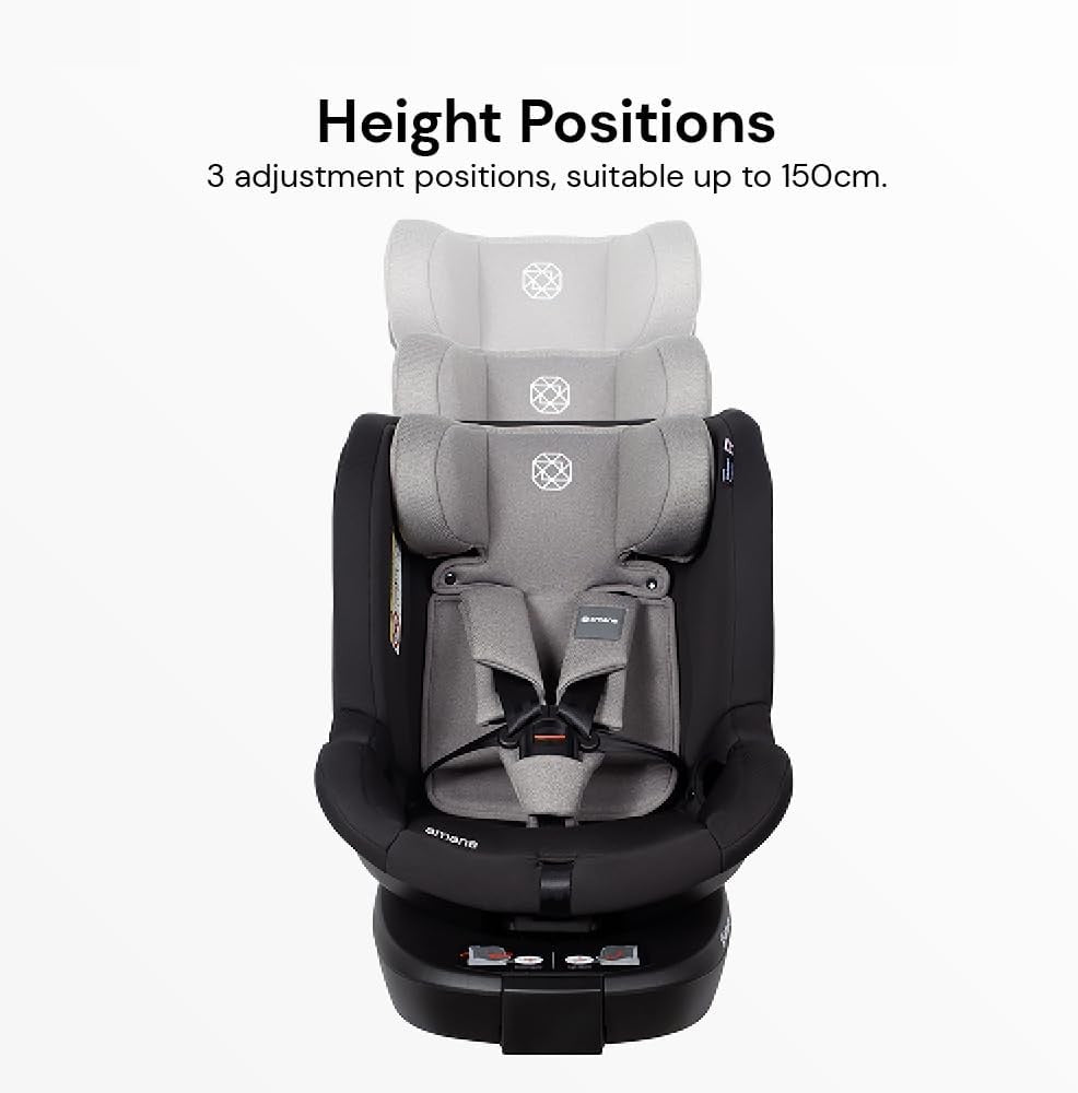 360° Swivel ISOFIX Car 40–150cm i-Size R129 Birth–12Y