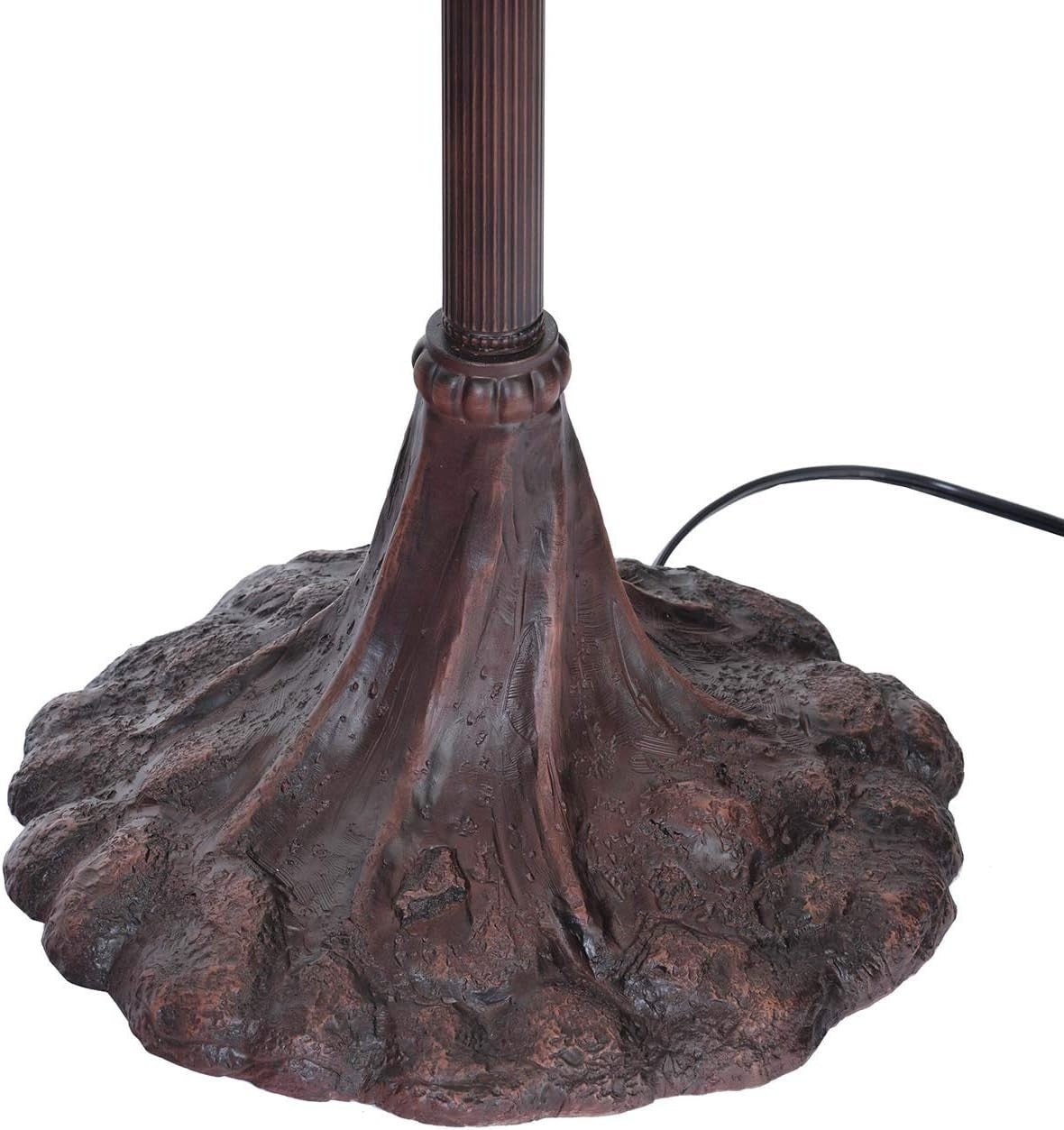 Stained Glass Floor Lamp 65" Tall, 18" Shade, Owl Design, 4-Light Antique