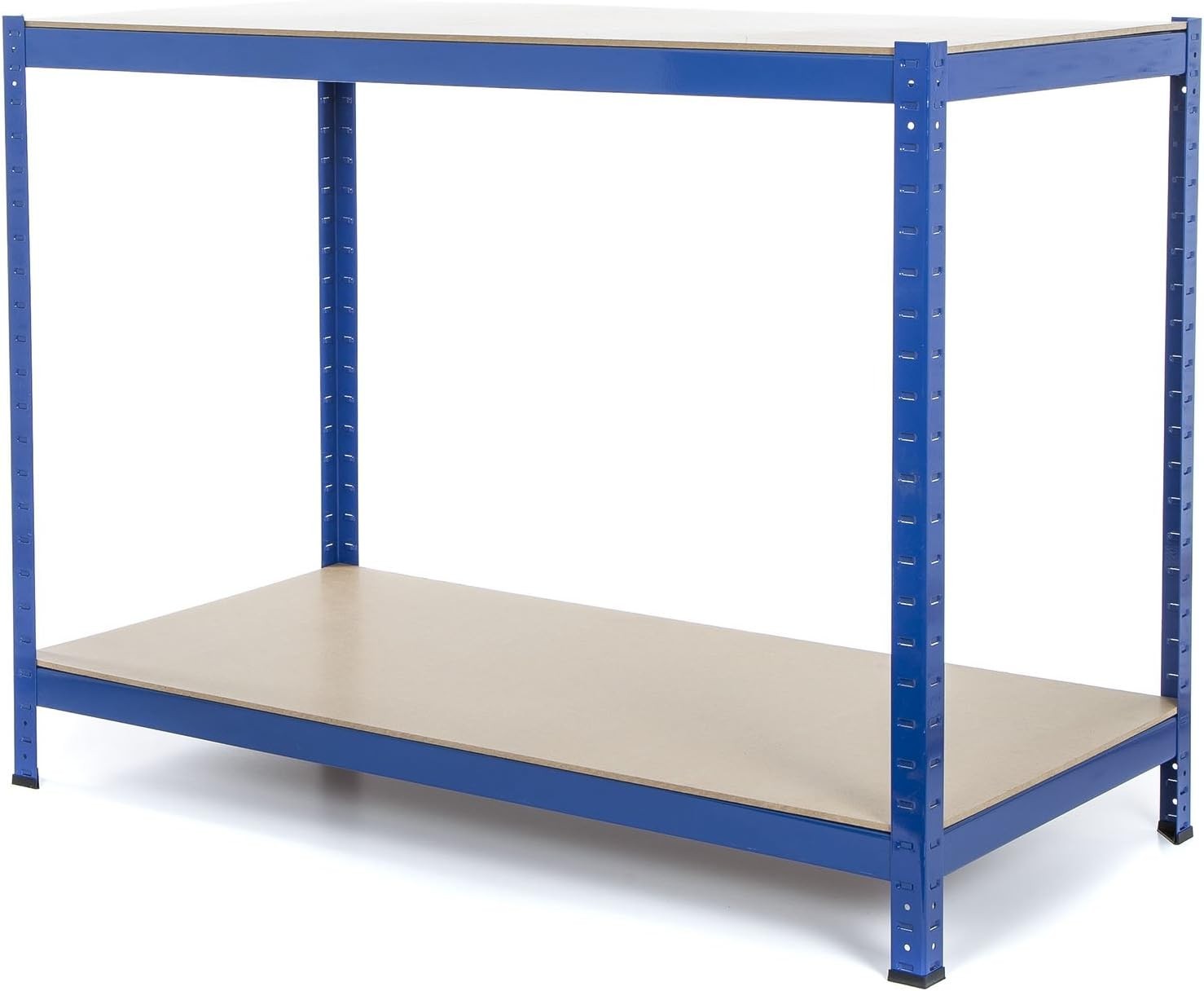 Heavy Duty 2-Level Workbench 600kg Capacity 1200x600x900mm Garage DIY Table