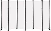 6 Panel Freestanding Room Divider Folding Privacy Screen 304x183cm White