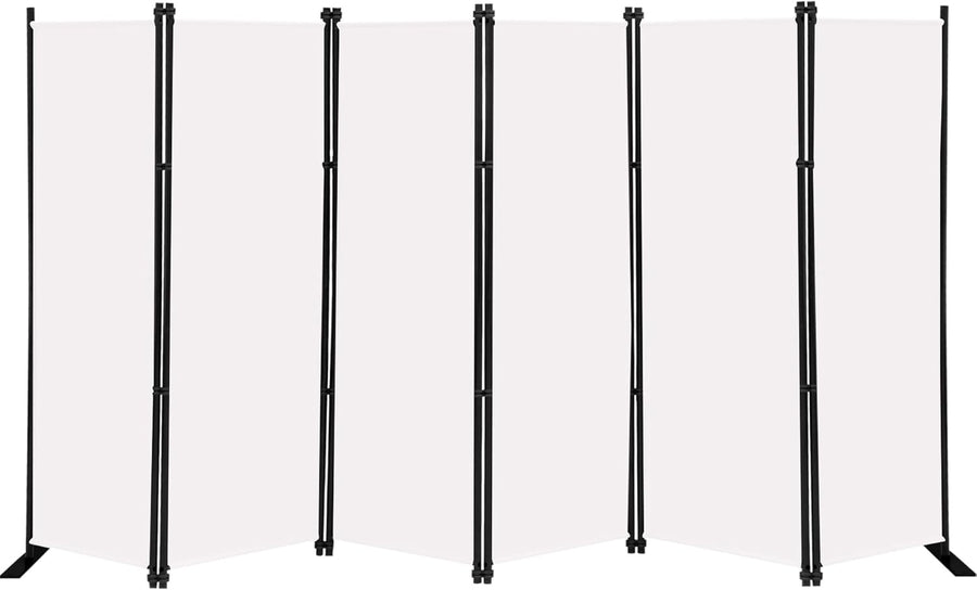 6 Panel Freestanding Room Divider Folding Privacy Screen 304x183cm White