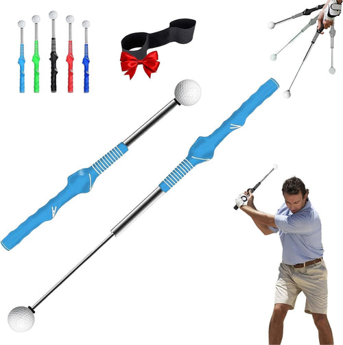 Telescopic Golf Swing Trainer Club Grip Aid Click