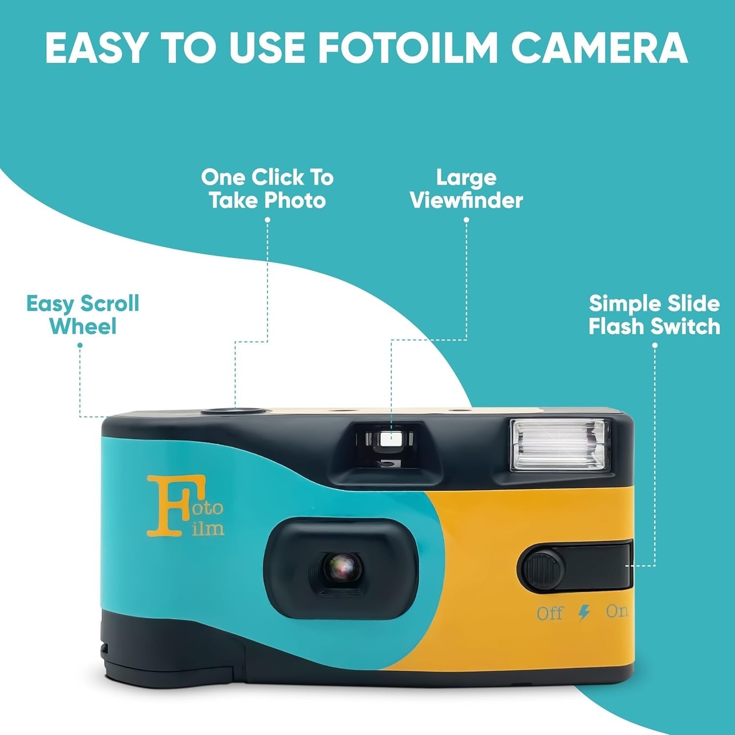 5 Pack Disposable Film Cameras 35mm ISO 400 Flash 27 Exposure Retro