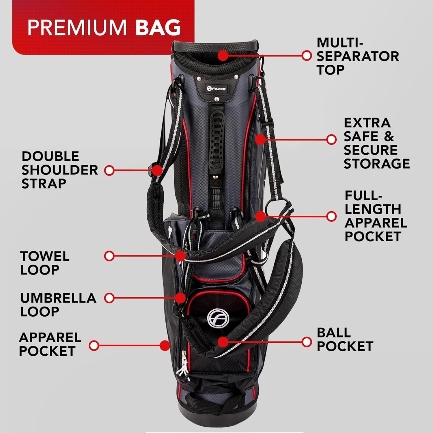 Mens Right Hand Golf Club Set Driver Irons Putter Stand Bag