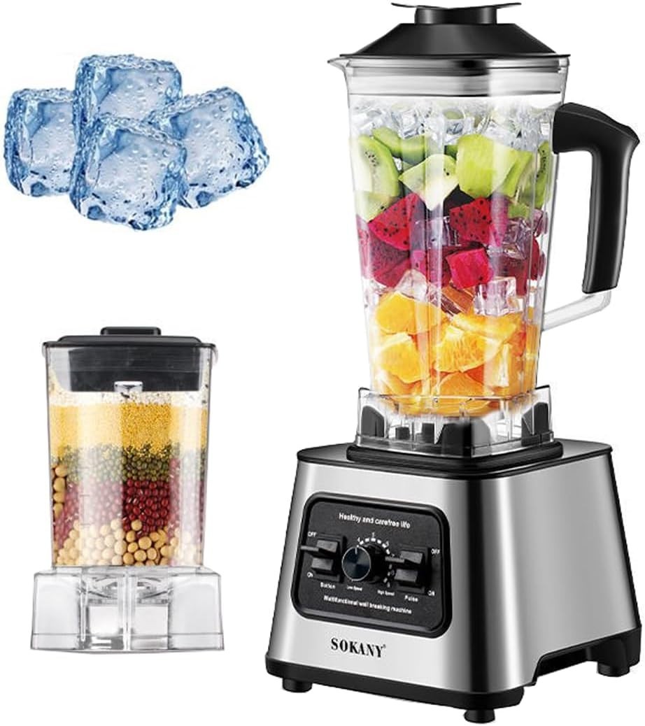 6000W Blender Smoothie Maker 2.5L Jug | Ice Crush Food Grinder 15 Speed