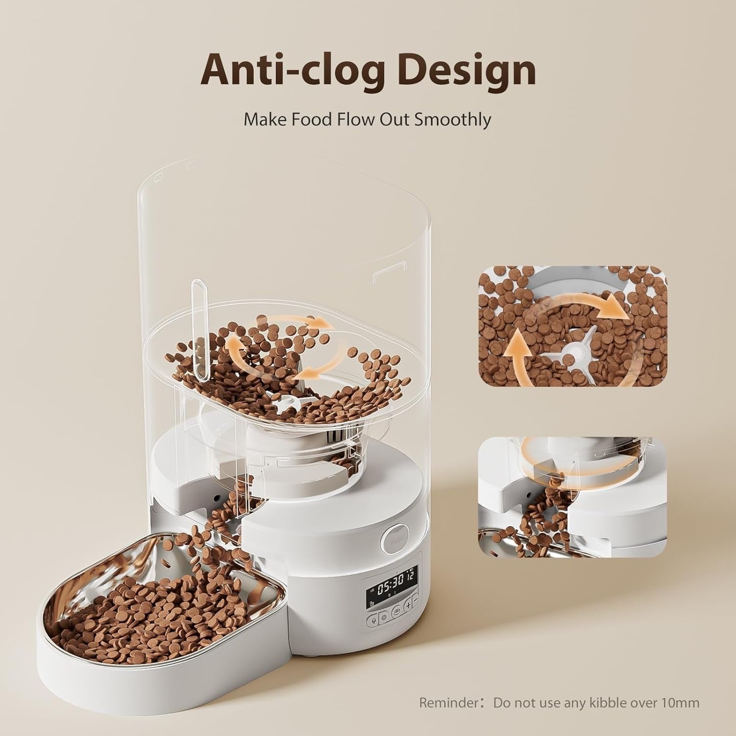 Automatic Pet Feeder 4L Timed Food Dispenser Voice Recorder Dog Cat