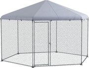 4x3.5x2.6m Walk In Chicken Run Galvanised Coop 10-15 Hens