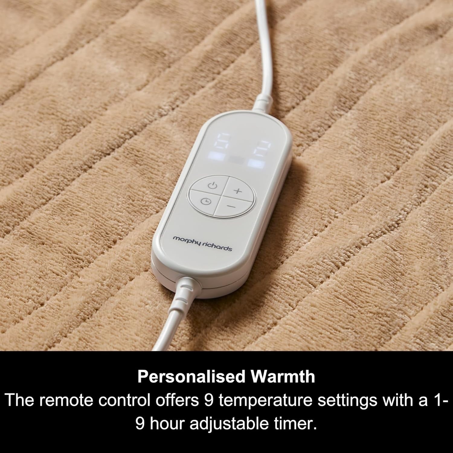 Electric Heated Throw Blanket 160x130cm Teddy Fleece 9 Heat Auto Shut Off