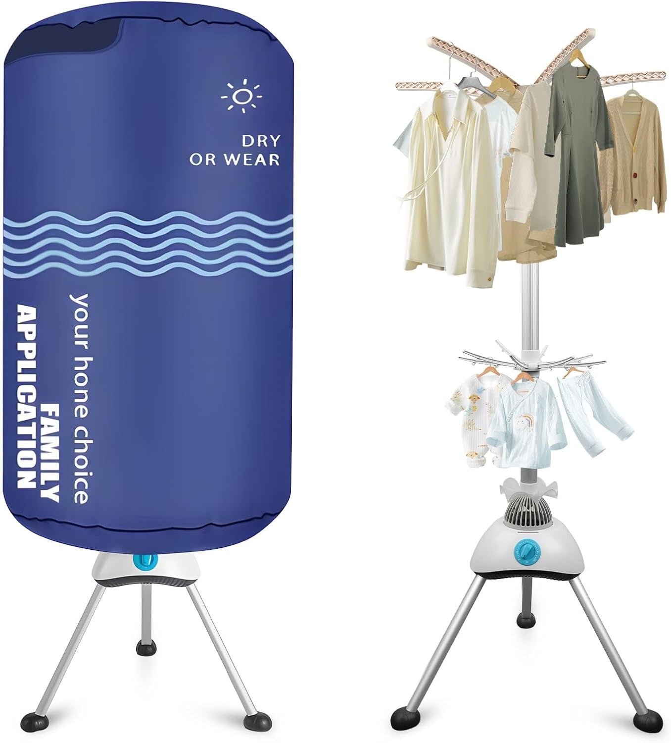1000W Electric Clothes Dryer Heated Airer Pod 12kg Fast Indoor Drying