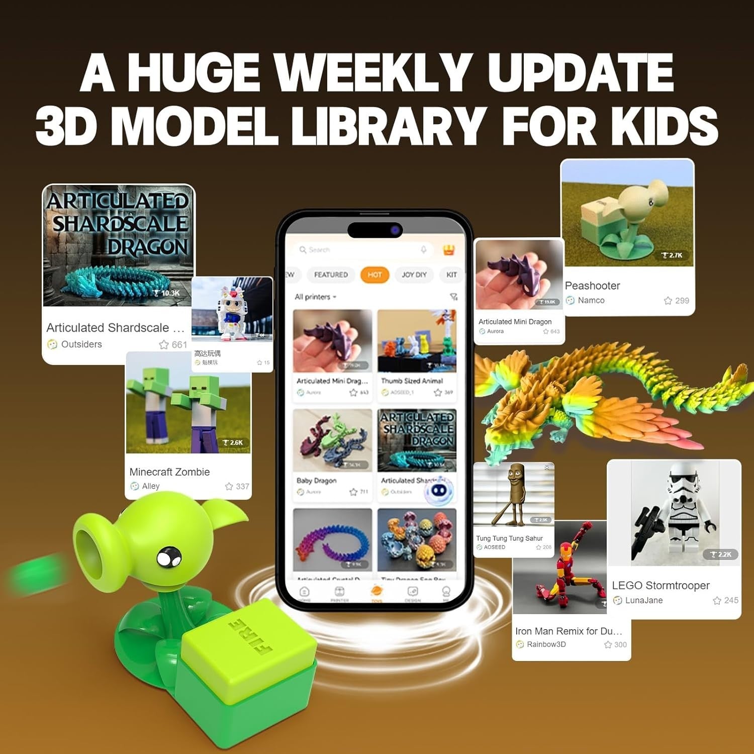 Kids Friendly 3D Printer WiFi Silent Enclosed App Design School Home