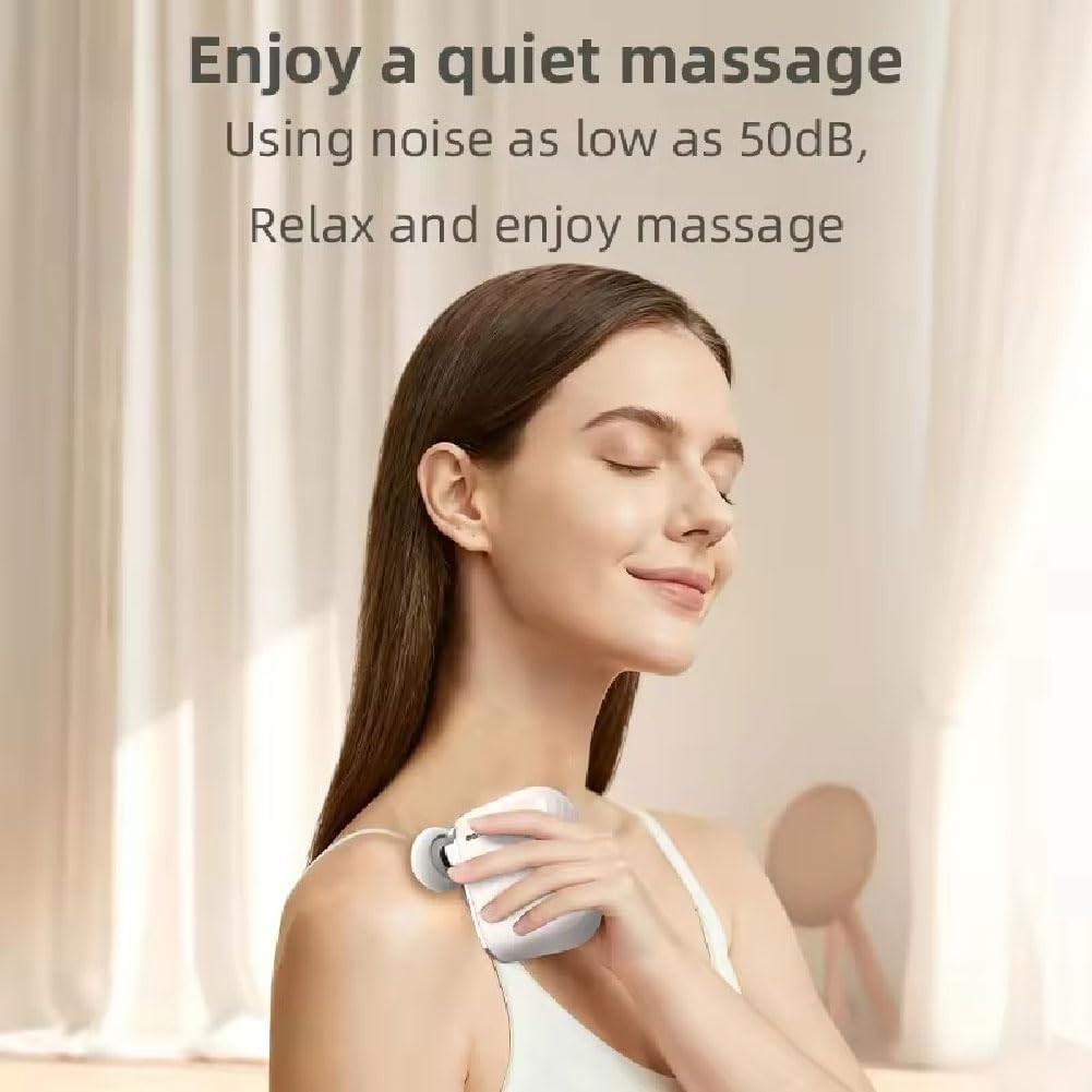 Mini Massage Gun Pocket Deep Tissue Quiet Rechargeable Travel Muscle Massager
