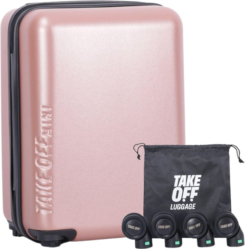 Mini Underseat Hard Shell Suitcase TSA Lock Detachable Wheels