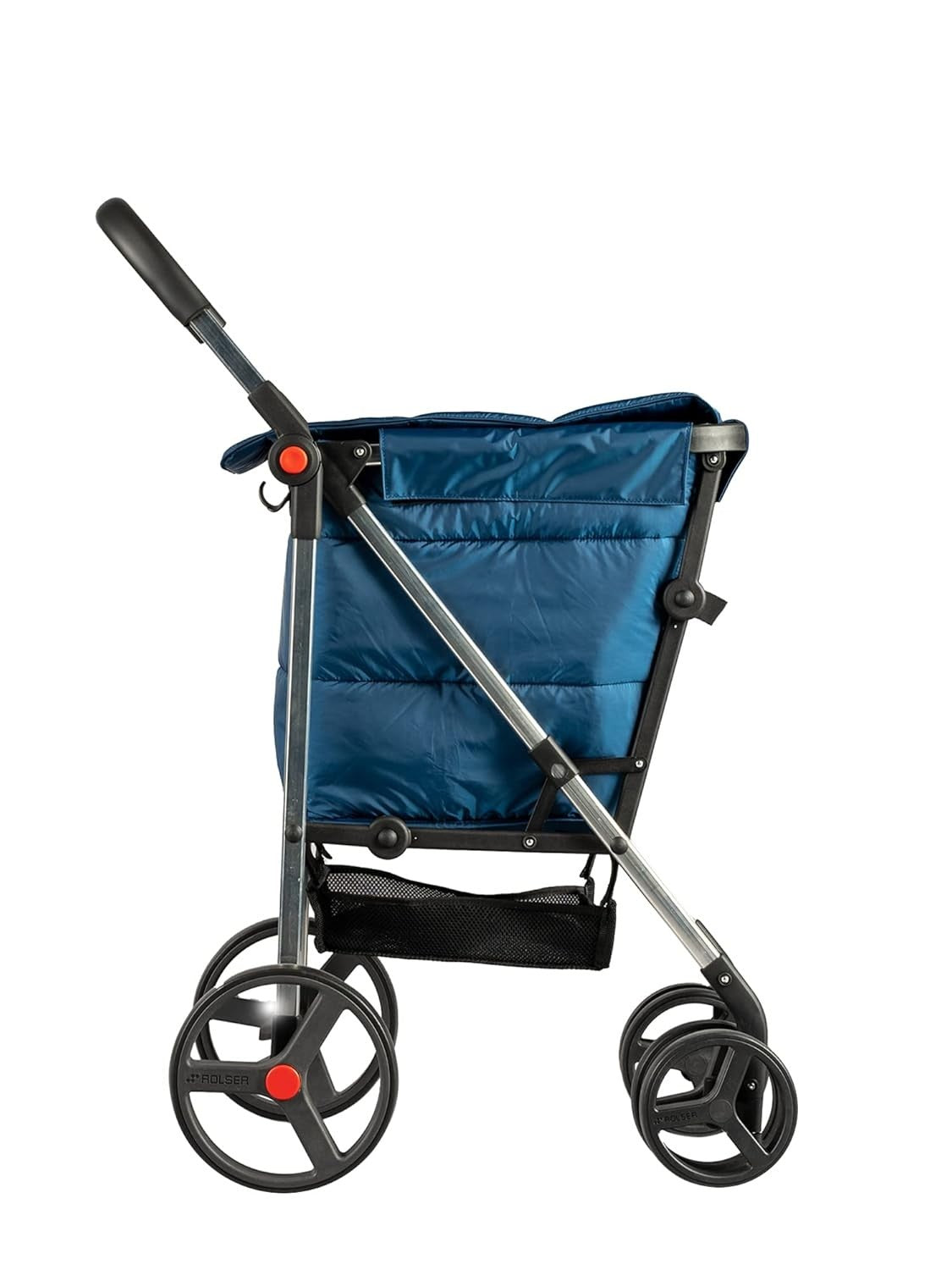 Foldable 4-Wheel Shopping Trolley Large Capacity Ergonomic Design Marino