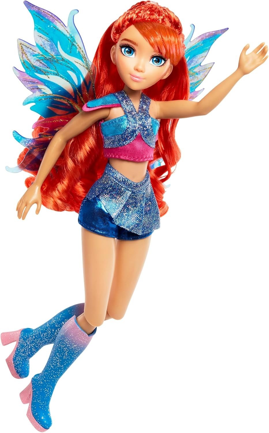 Fairy Fashion Doll with Wings Glitter Outfit Red Hair 10.5 Inch