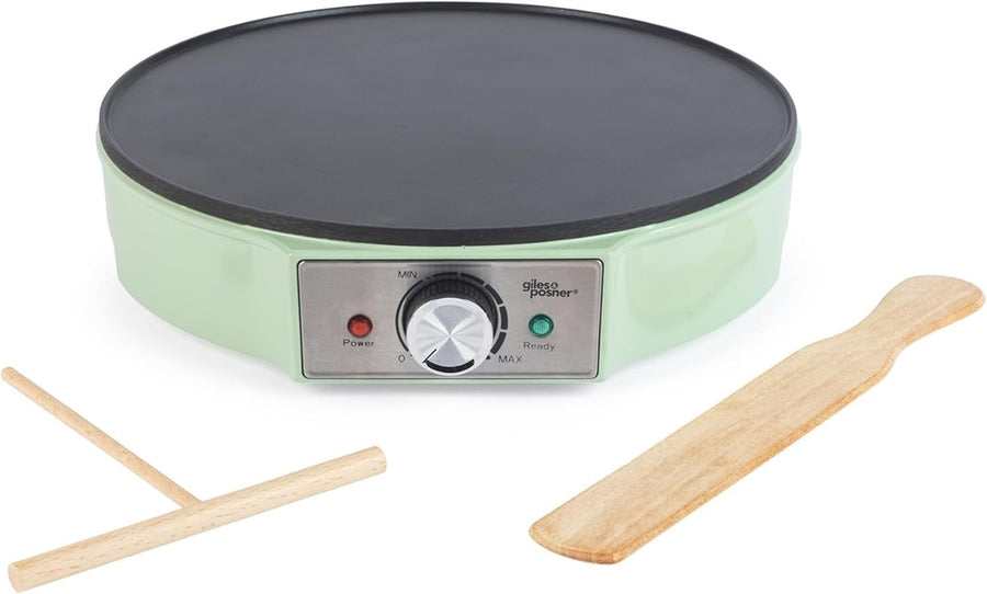 30cm Electric Crepe Maker, Non Stick Hotplate, Adjustable Temp, Spreader Include